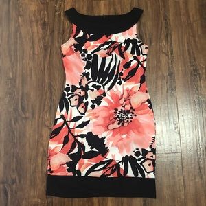 Connected Apparel Coral Dress, Floral Design